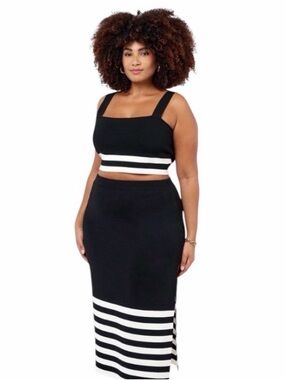 Edited by Remi Bader Knit Maxi Skirt - Black bin 8- # 6